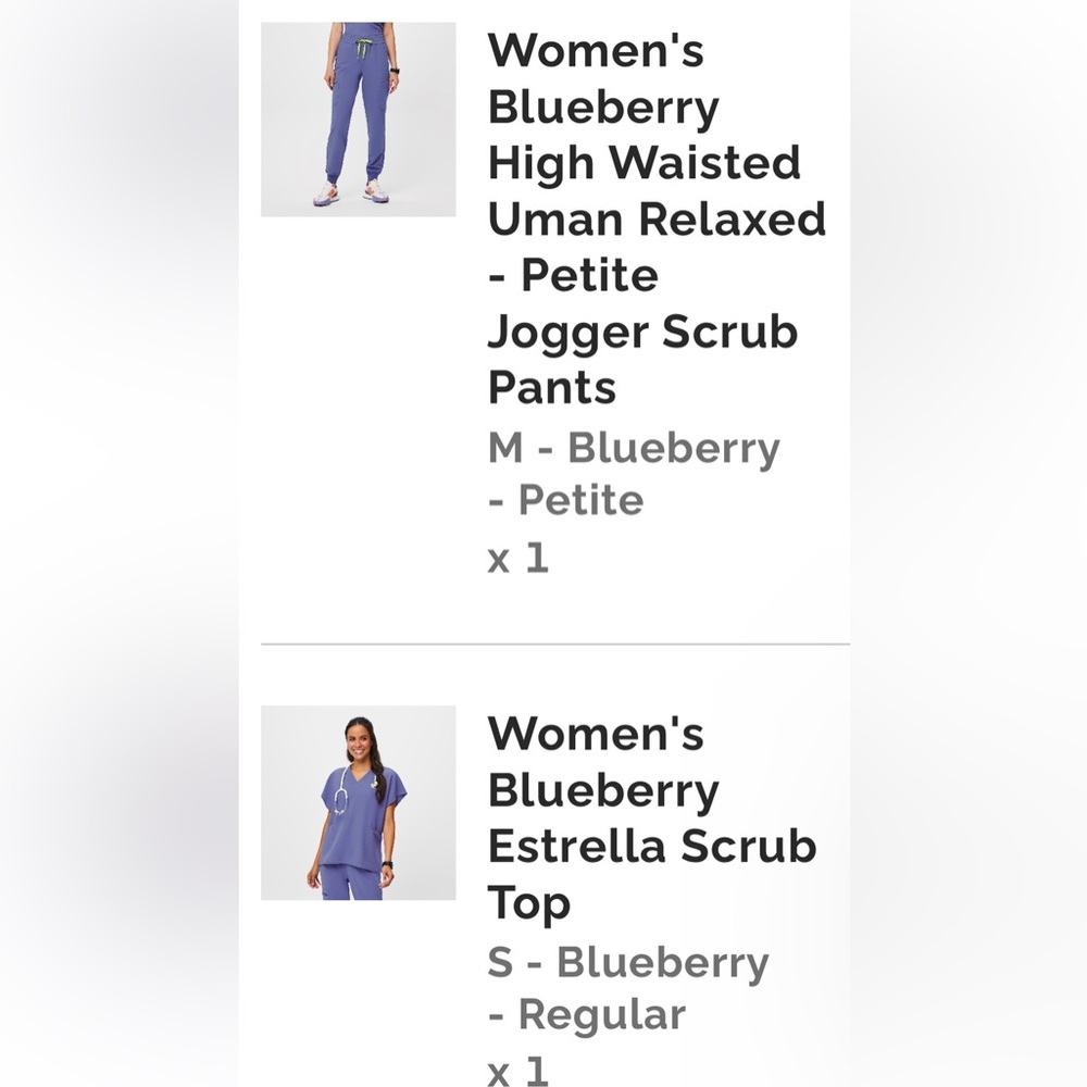 Figs Scrub Top and Jogger Set in color - Blueberry
